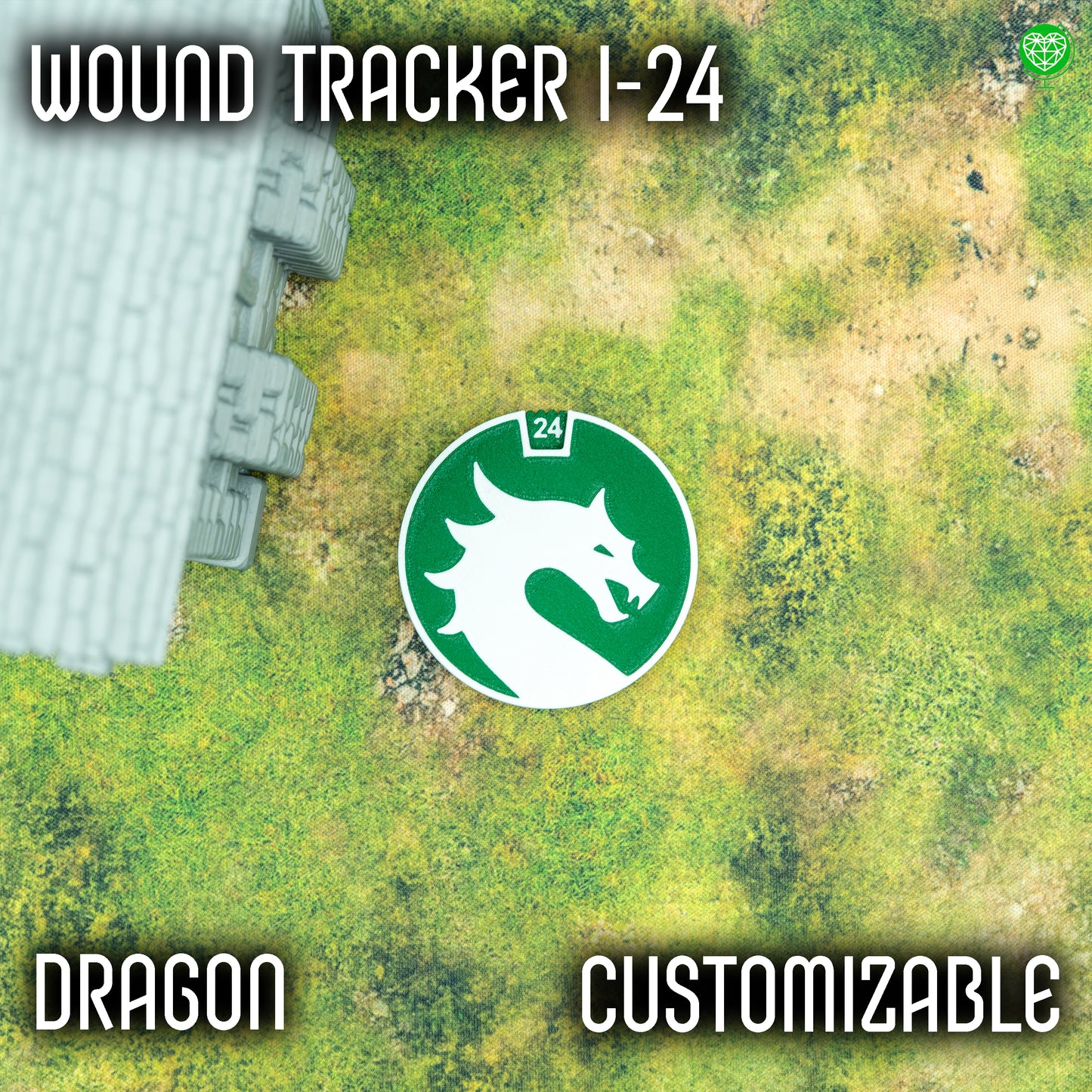 Znacznik 1-24 rany styl Dragon