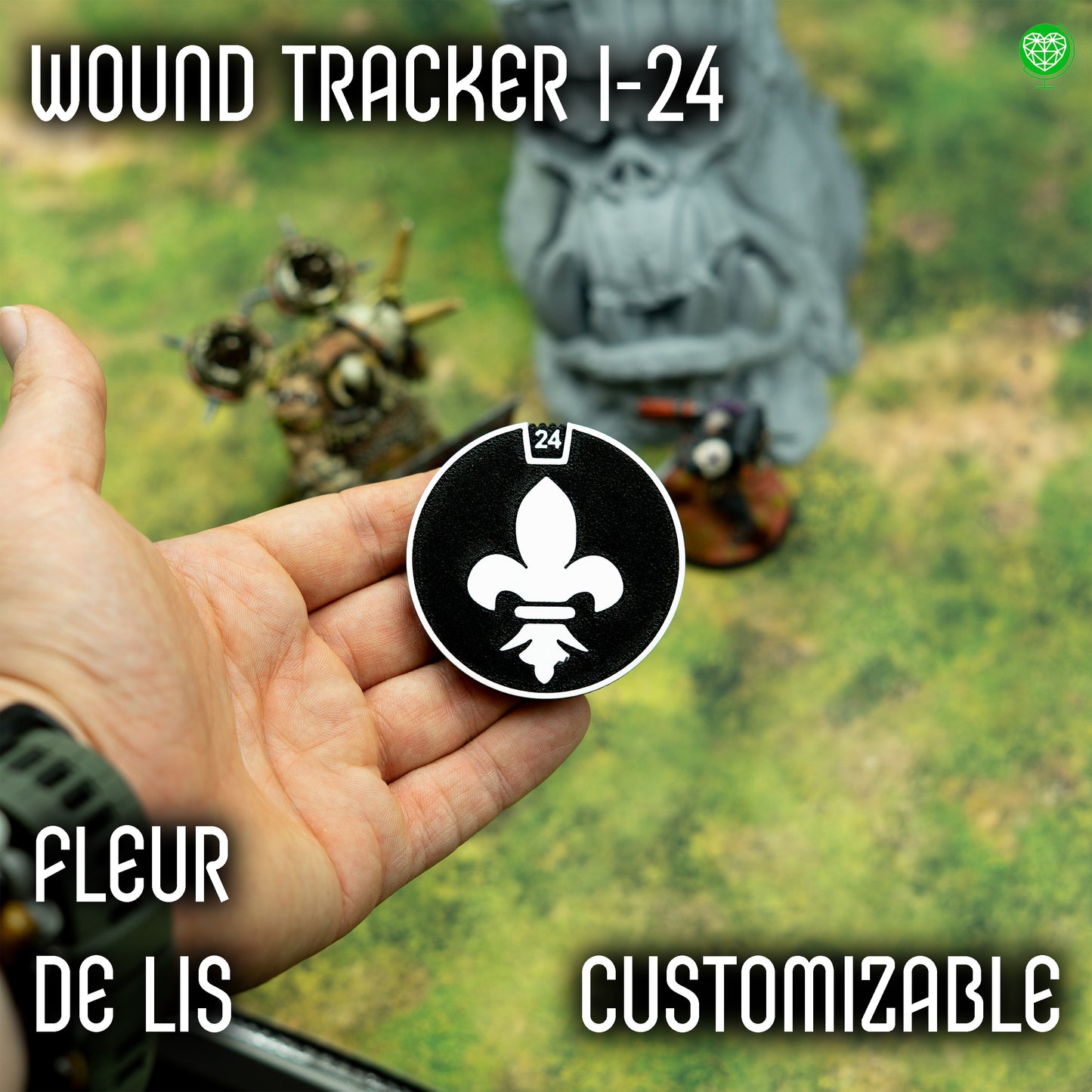 Zestaw znaczników 1-24 rany styl Fleur de Lis/Battle nuns