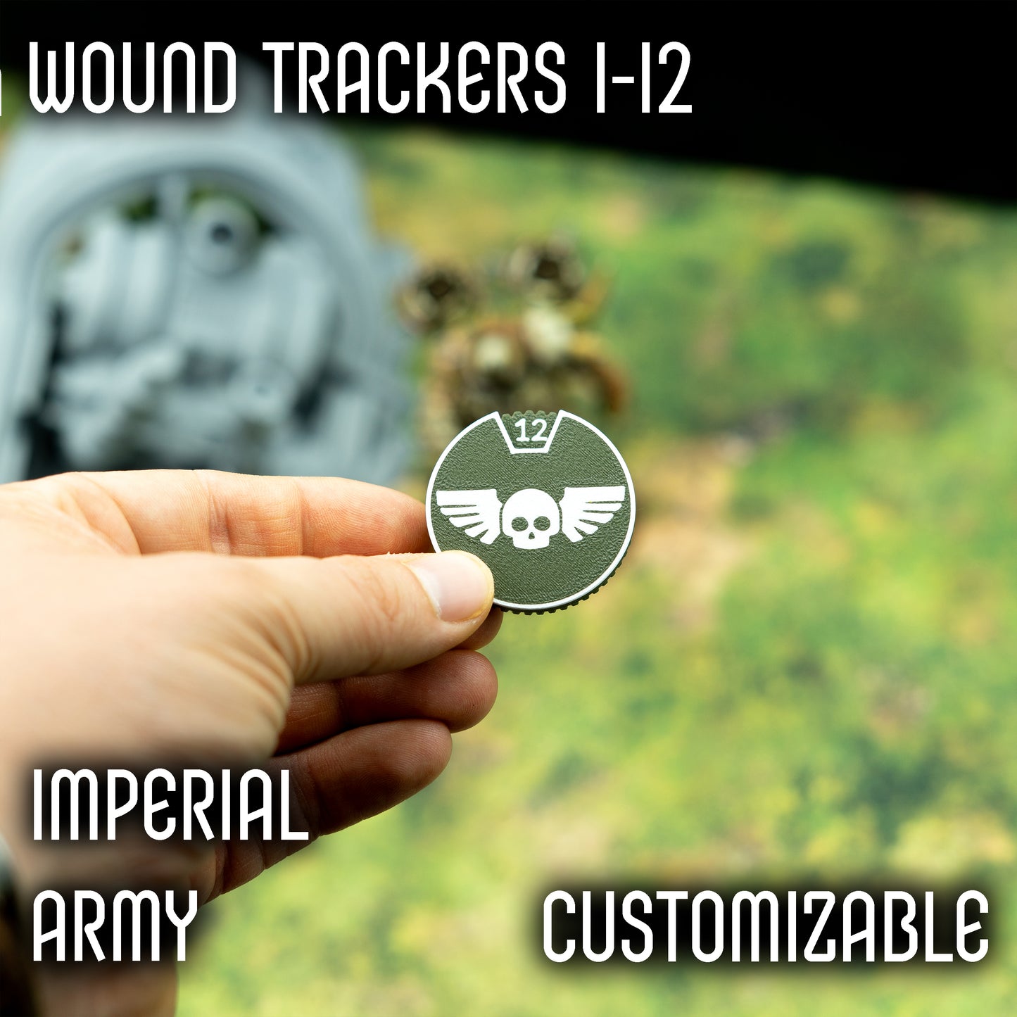 1-12 Wounds Trackers - Imperial Army Style