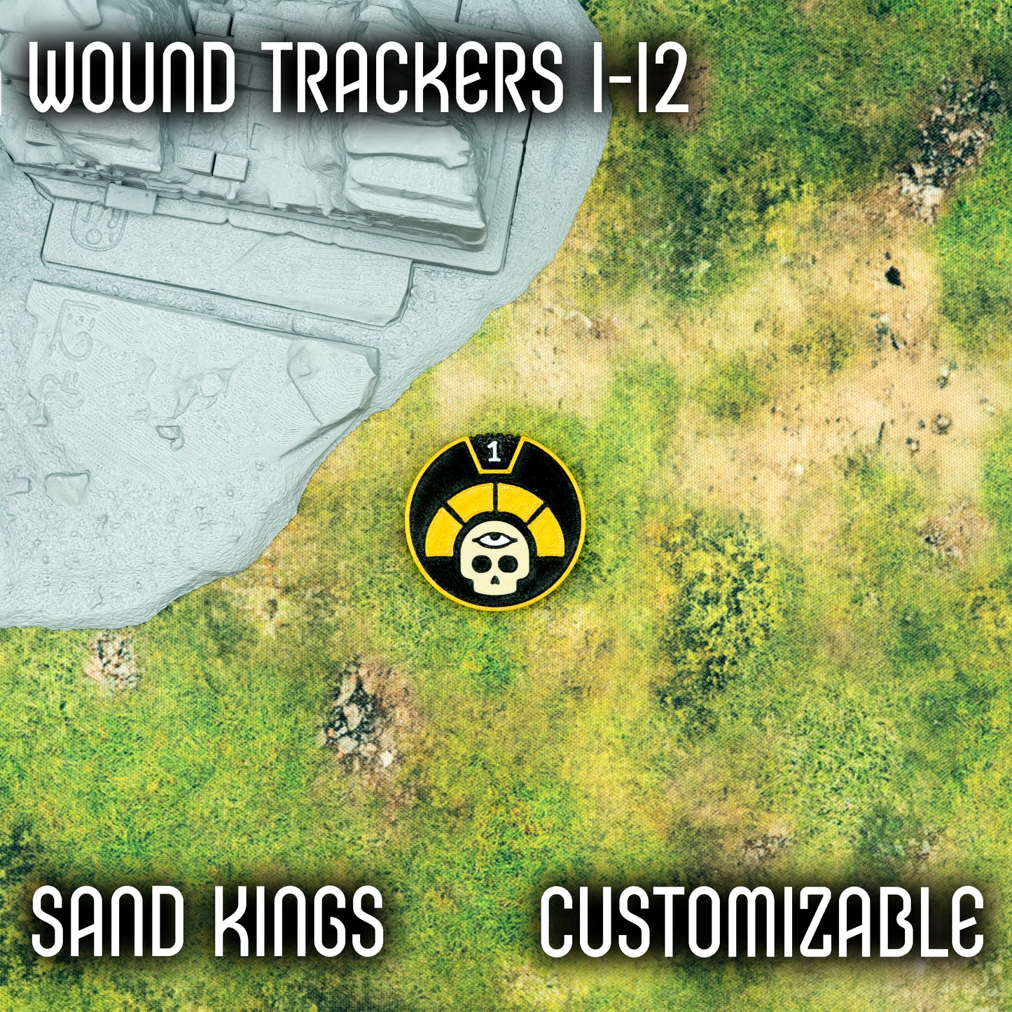 1-12 Wounds Trackers - Sand Kings Style