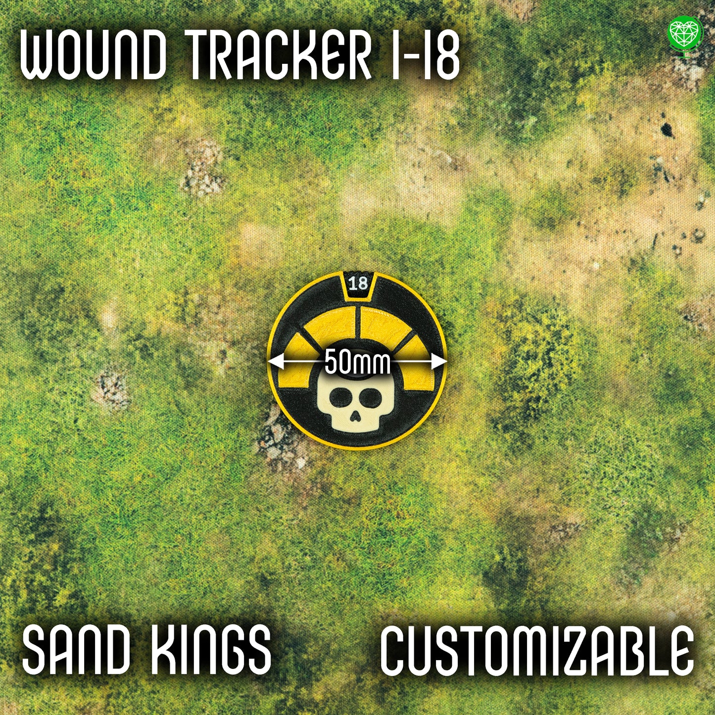 1-18 Wounds Tracker - Sand Kings Style