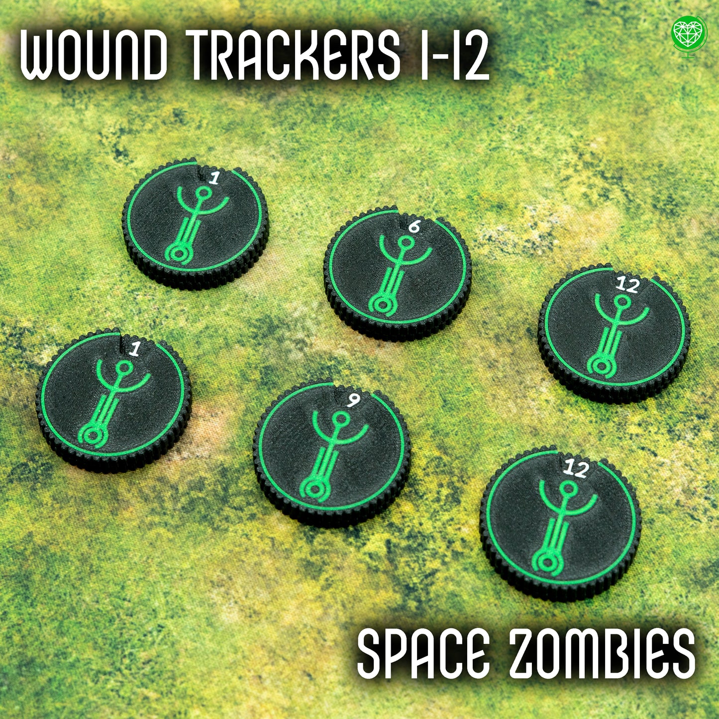 Zestaw znaczników 1-12 ran styl Space Zombies