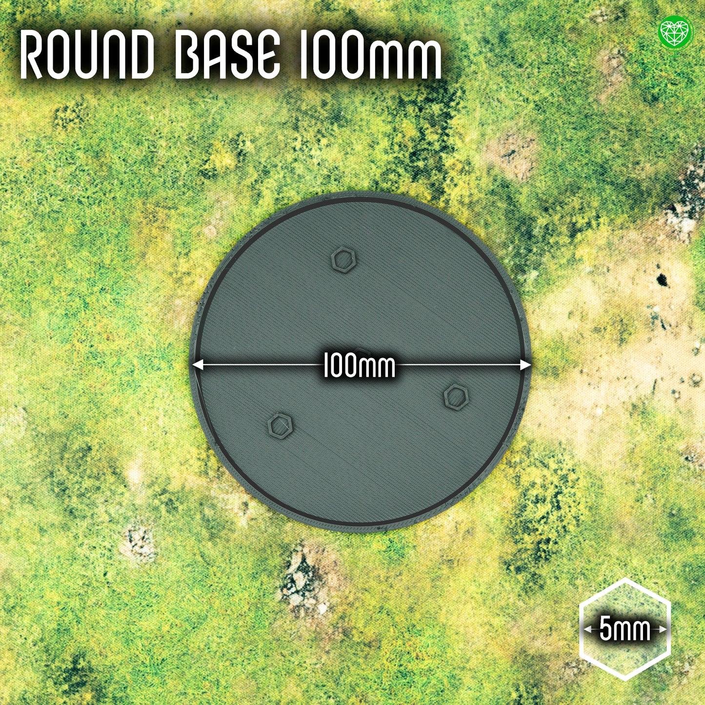 Podstawka 100mm Okragła z miejscami na magnesy