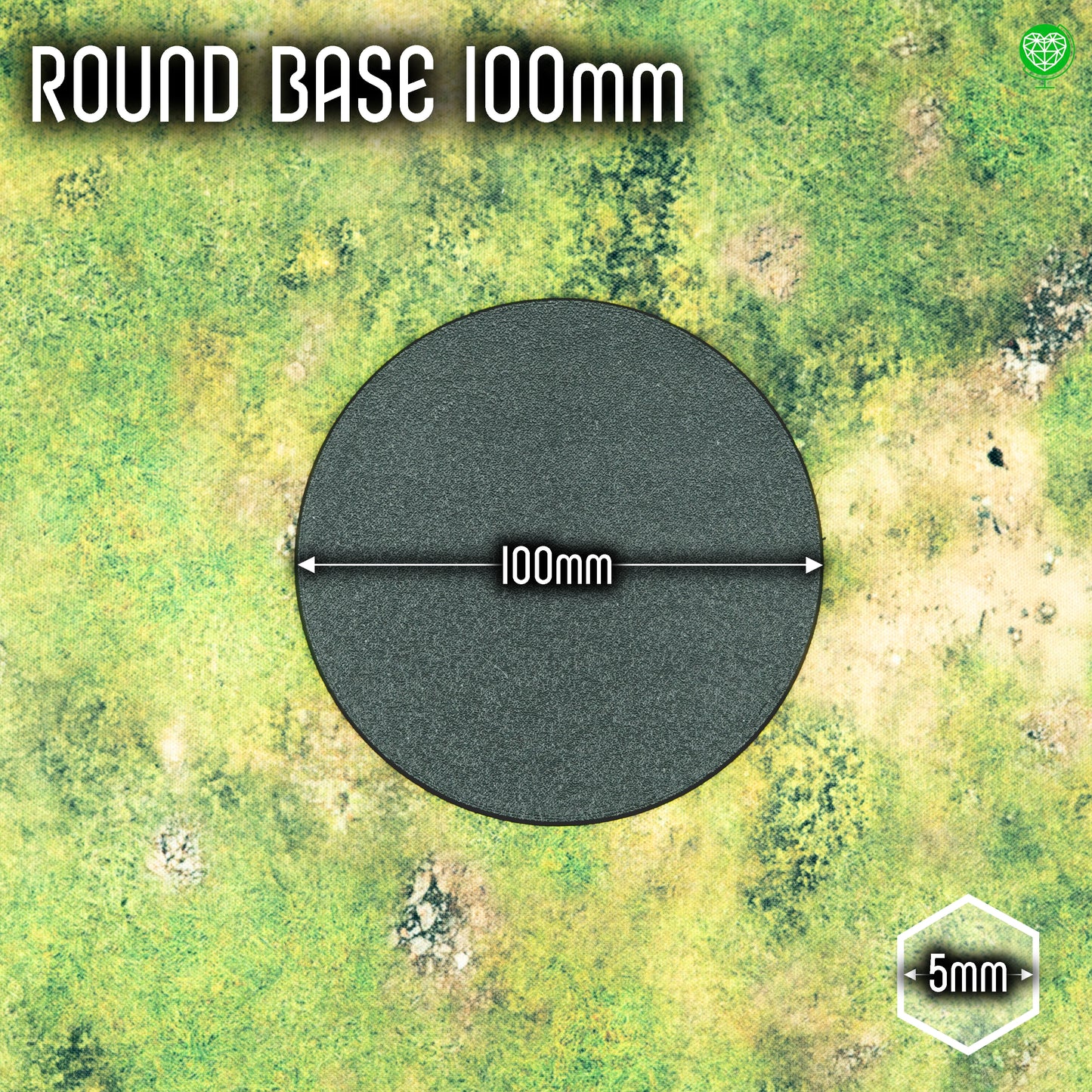 Podstawka 100mm Okragła z miejscami na magnesy