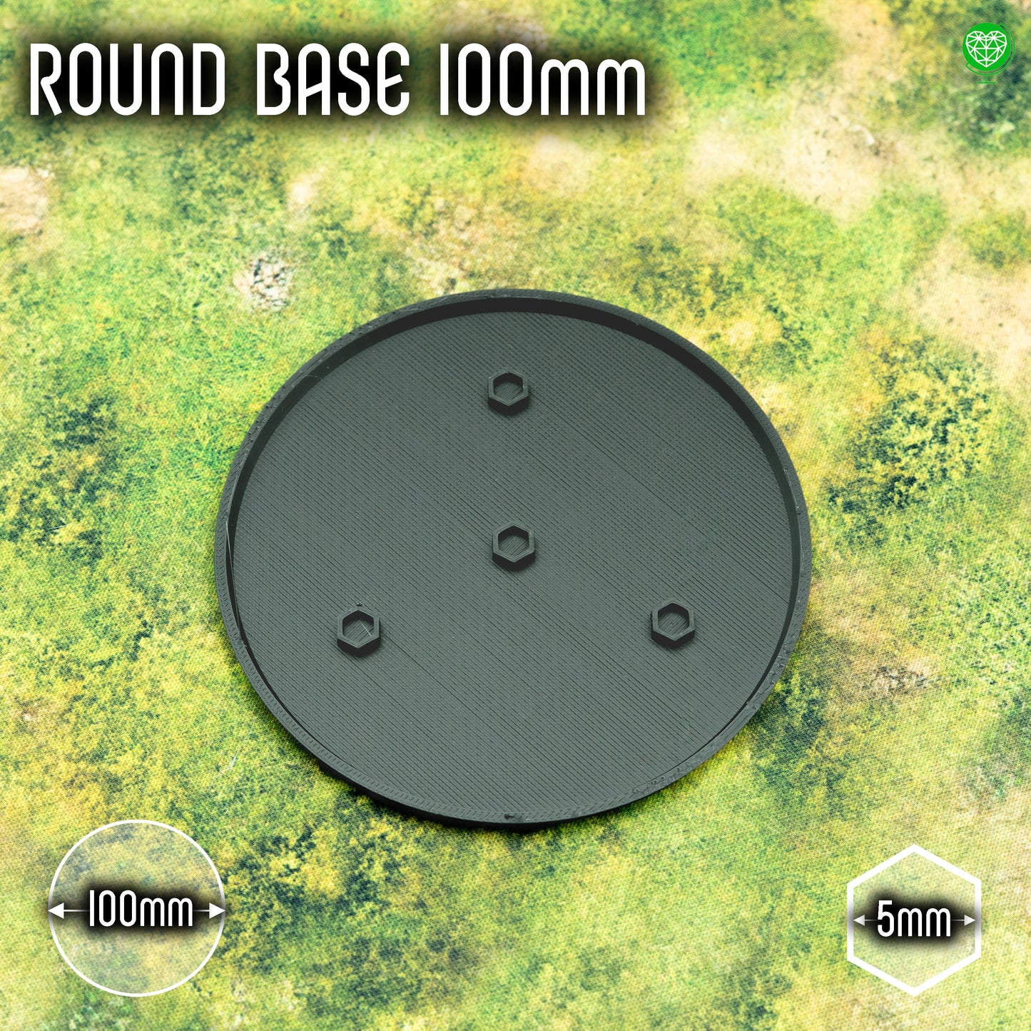 Podstawka 100mm Okragła z miejscami na magnesy