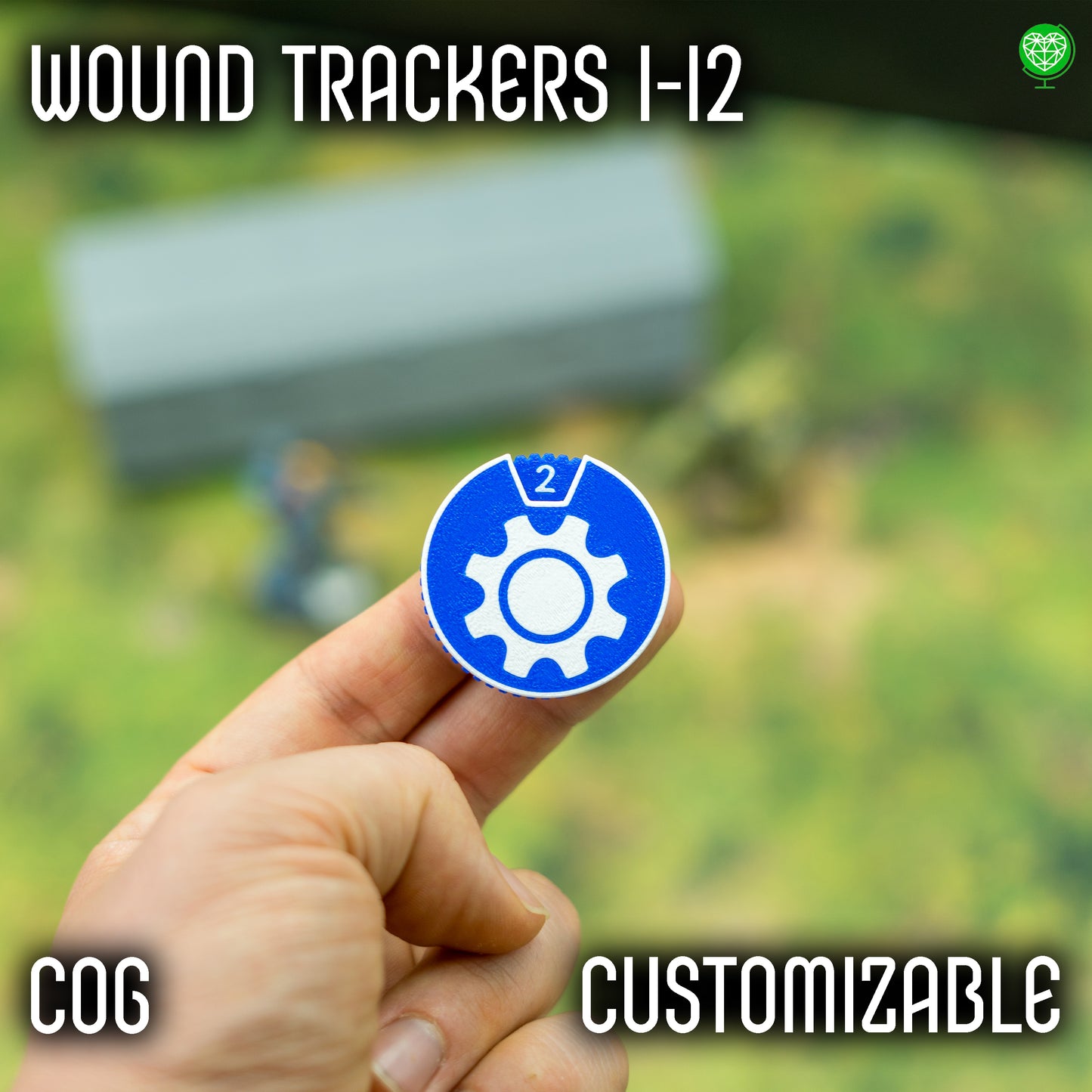 1-12 Wounds Trackers - Cog Style