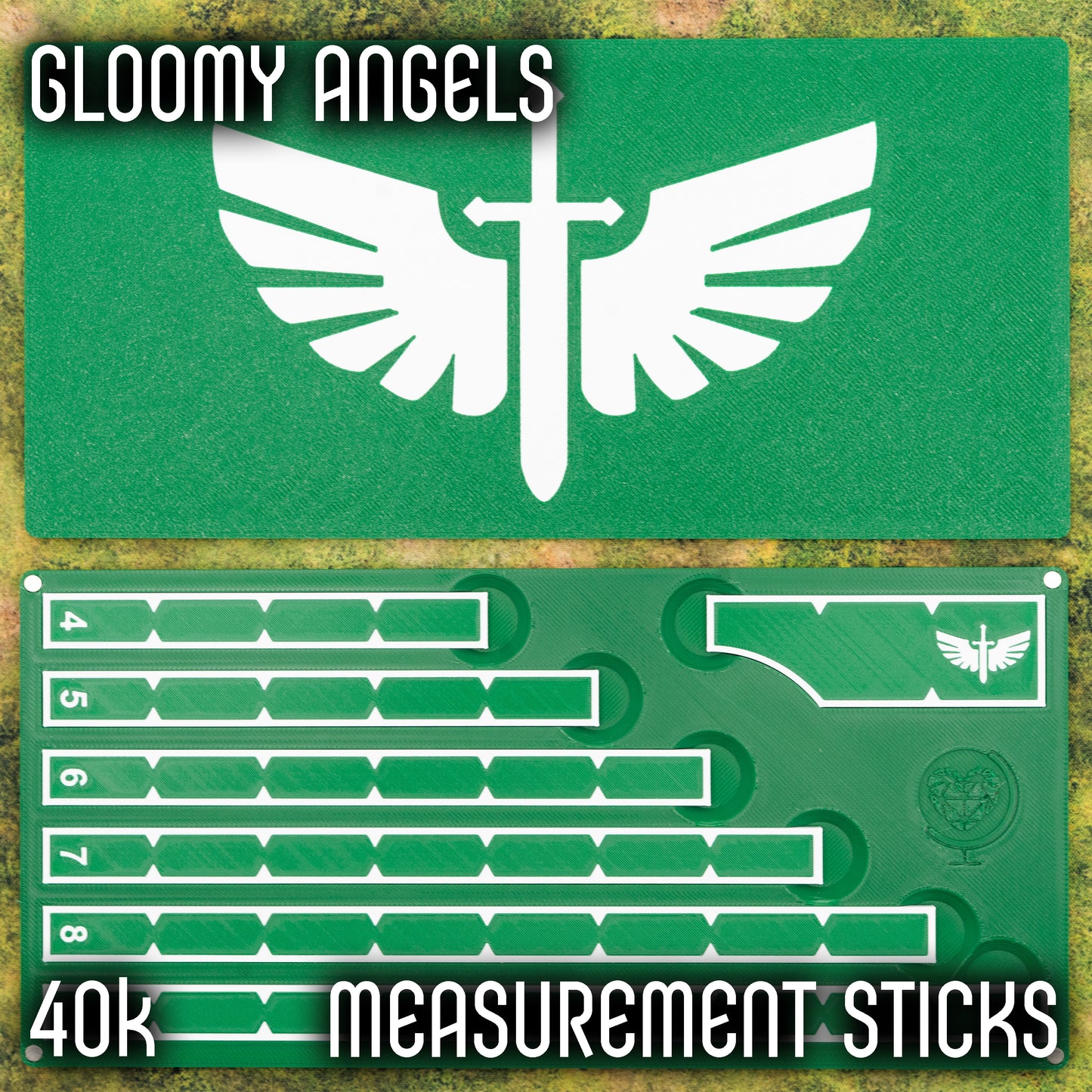 Zestaw miarek armii Gloomy Angels do 40k