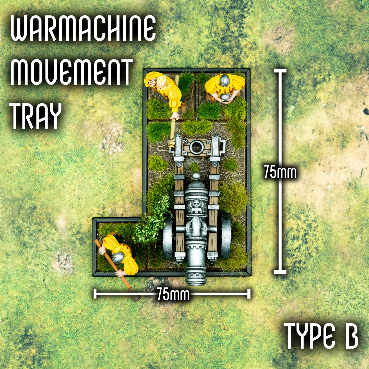Movement Tray - 50x75mm - Cannons, Warmachines and alike