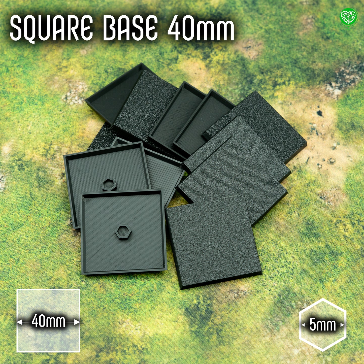 Square Base - 40mm - Magnet Ready