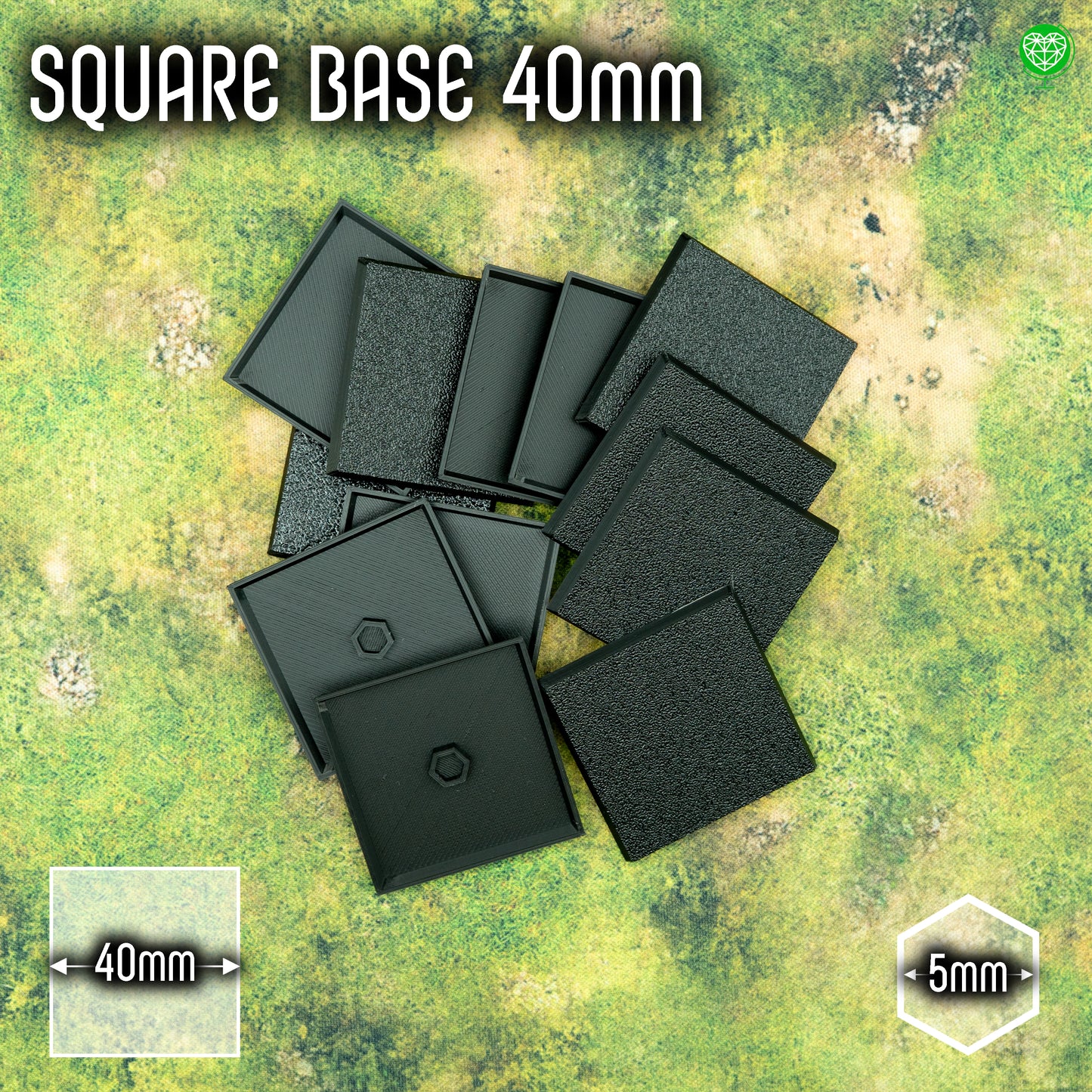 Square Base - 40mm - Magnet Ready