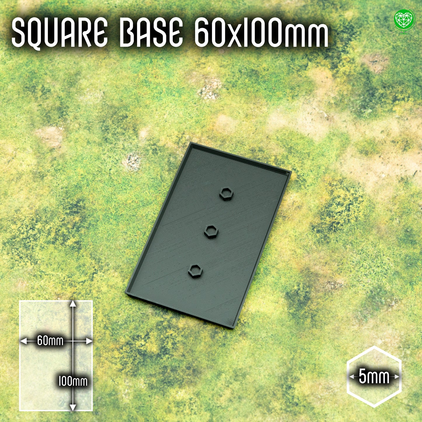 Podstawki kwadratowe - 60x100mm - z miejscem na magnes