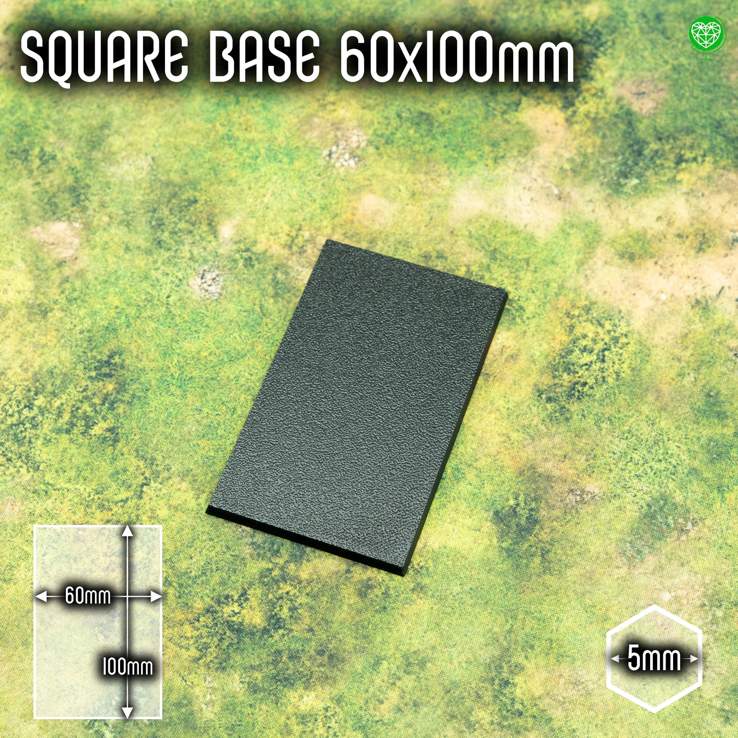 Podstawki kwadratowe - 60x100mm - z miejscem na magnes