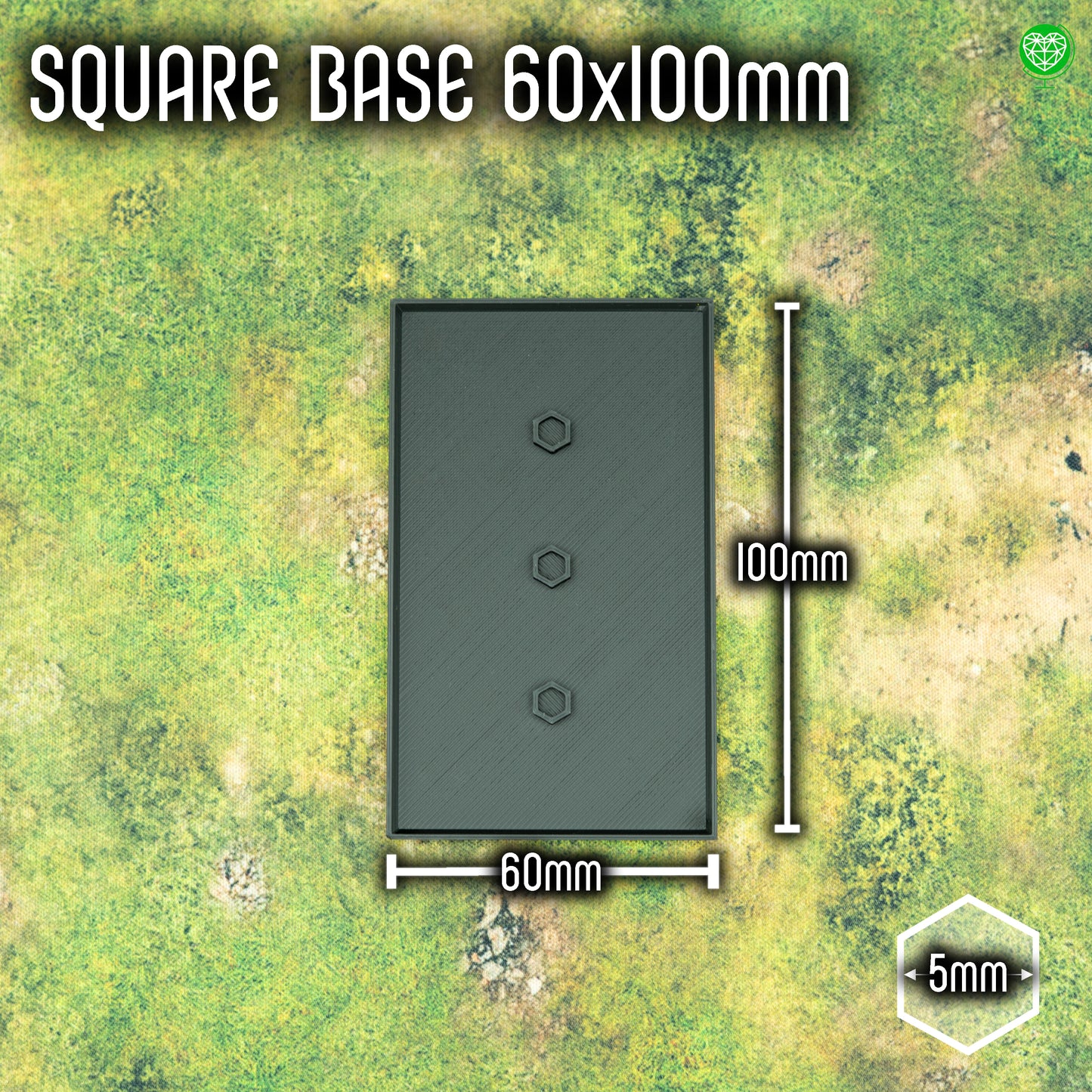 Podstawki kwadratowe - 60x100mm - z miejscem na magnes