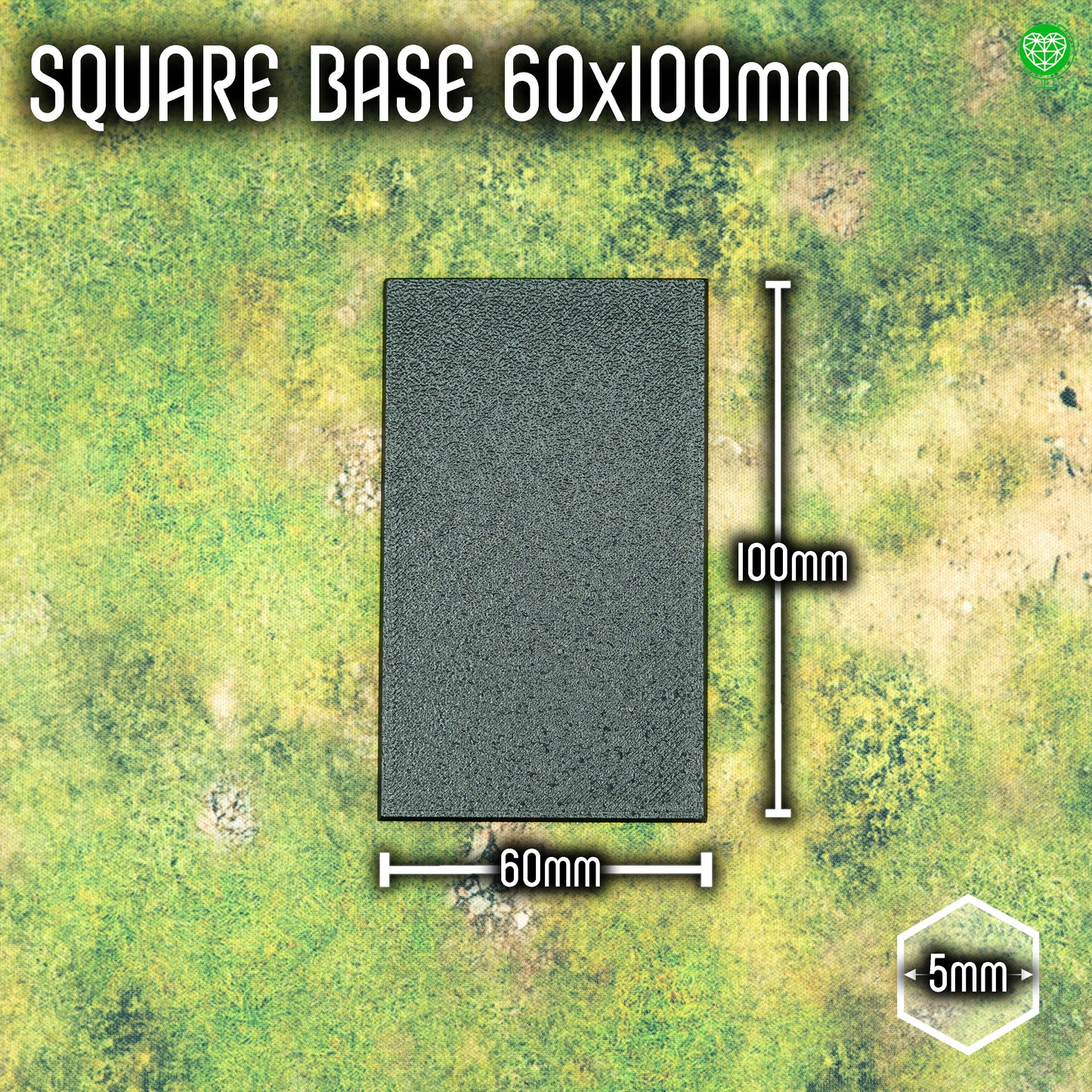 Podstawki kwadratowe - 60x100mm - z miejscem na magnes