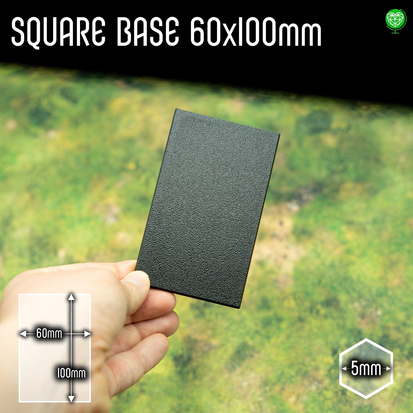 Podstawki kwadratowe - 60x100mm - z miejscem na magnes