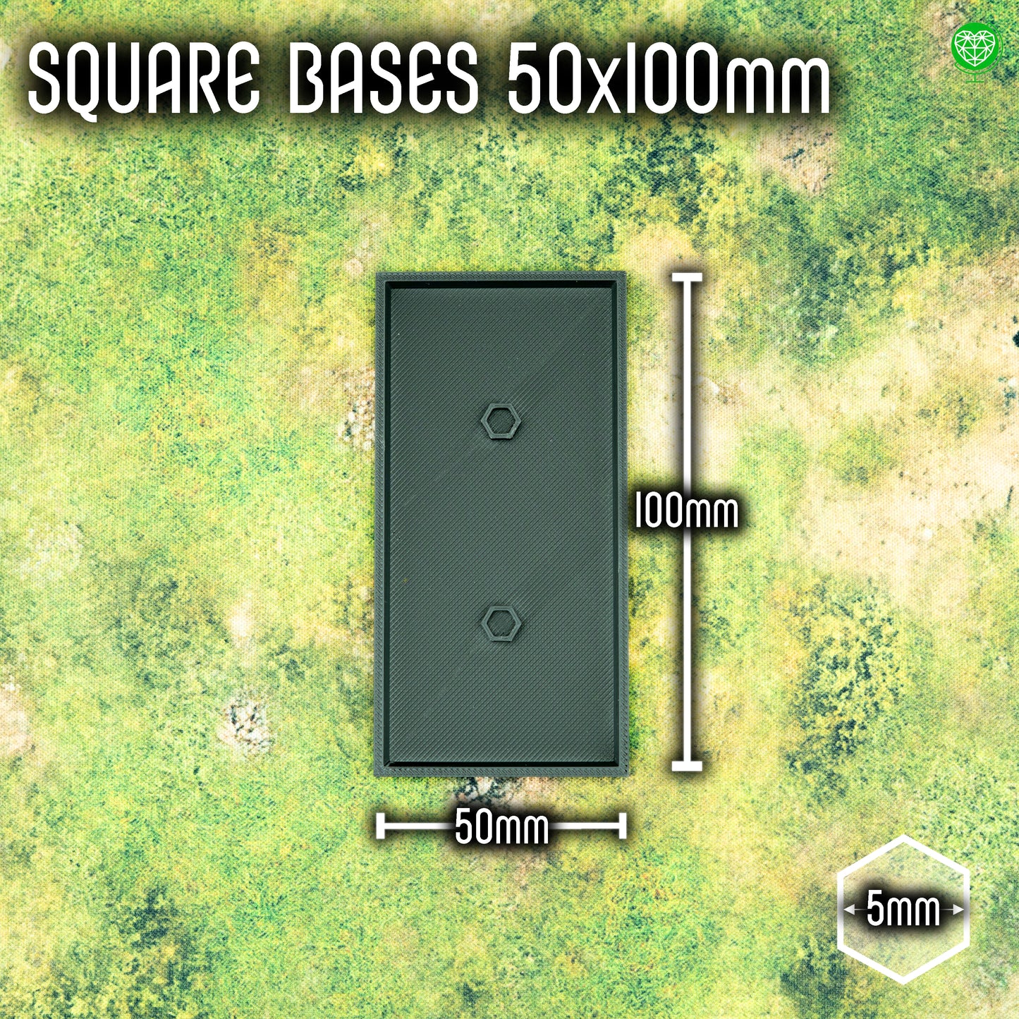Podstawka kwadratowa - 50x100mm - z miejscem na magnes
