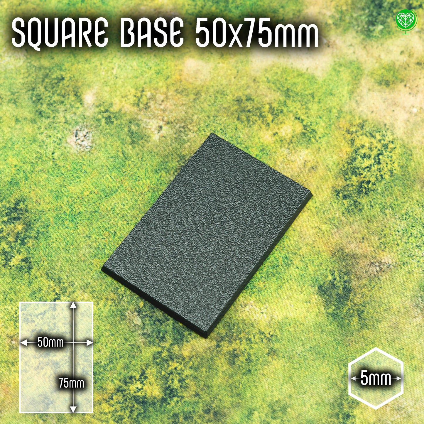 Podstawki kwadratowe - 50x75mm - z miejscem na magnes