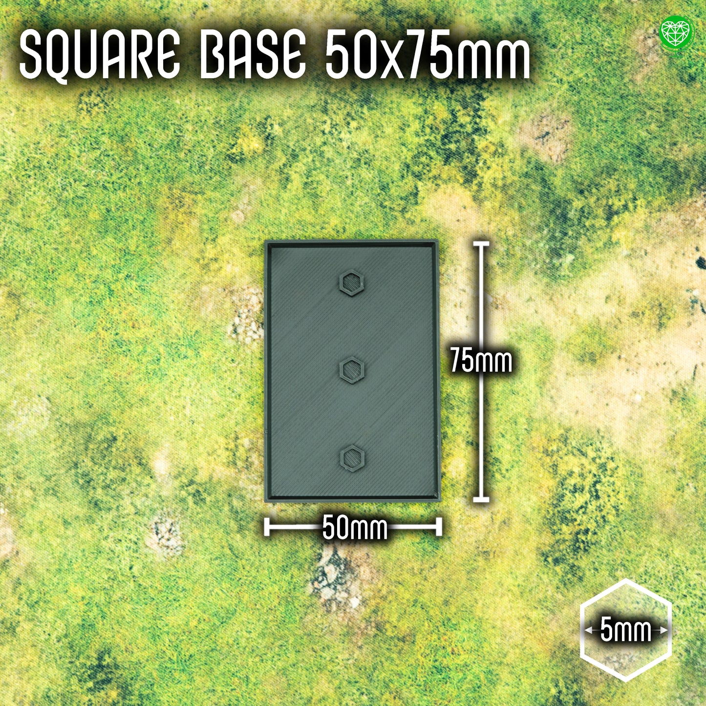 Podstawki kwadratowe - 50x75mm - z miejscem na magnes