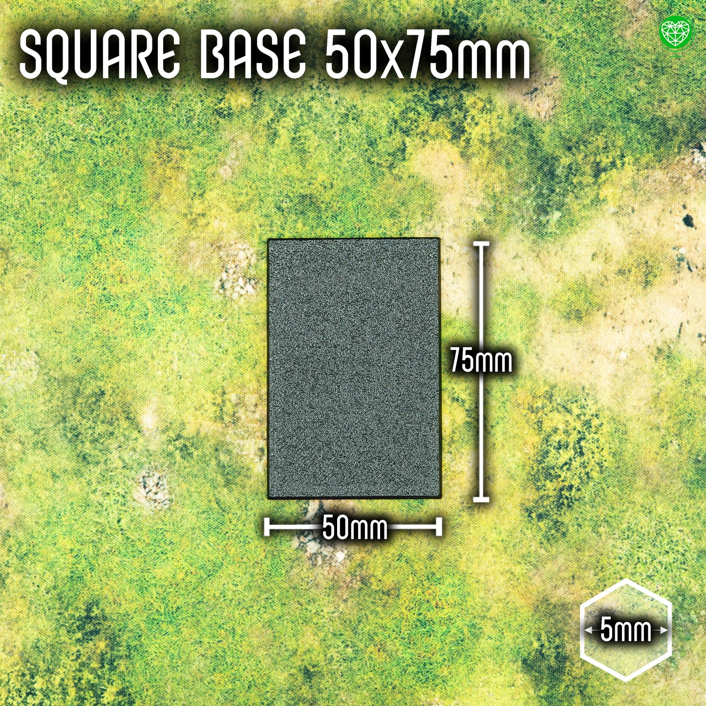 Podstawki kwadratowe - 50x75mm - z miejscem na magnes