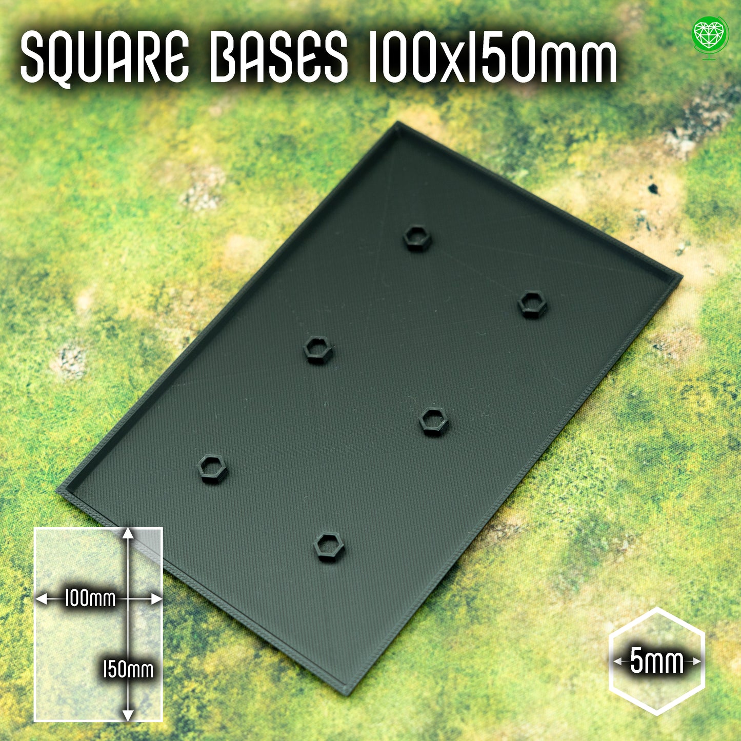 Podstawka kwadratowa - 100x150mm - z miejscem na magnes
