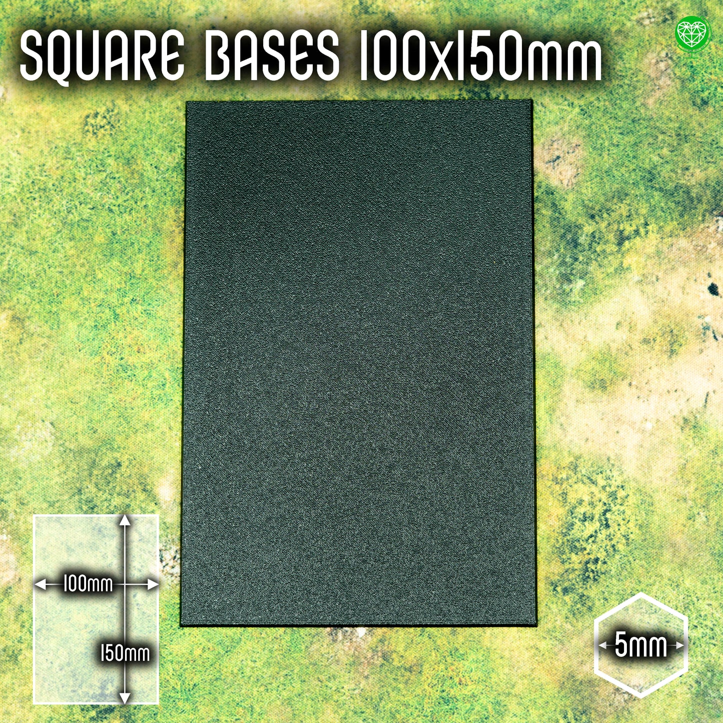Podstawka kwadratowa - 100x150mm - z miejscem na magnes