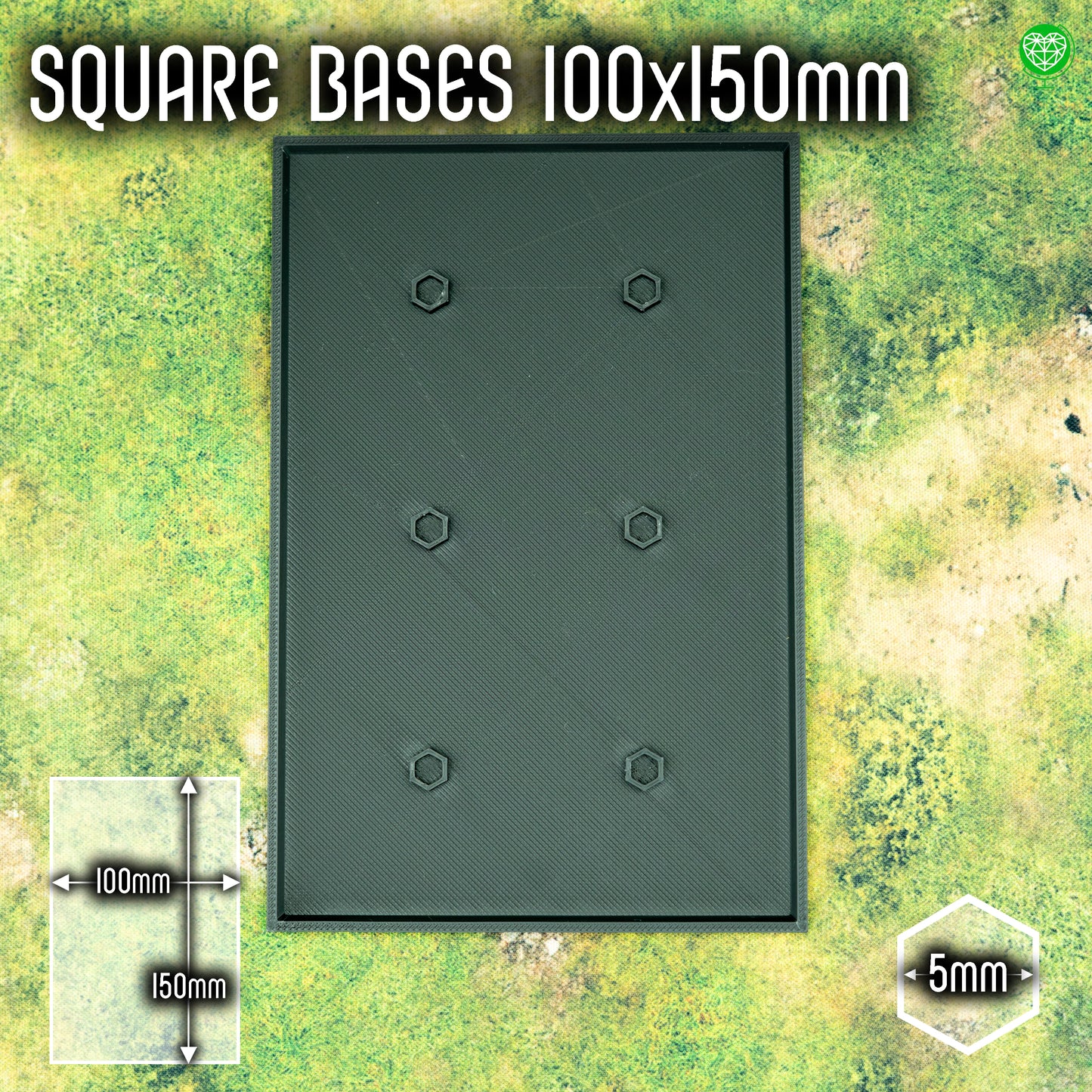 Podstawka kwadratowa - 100x150mm - z miejscem na magnes