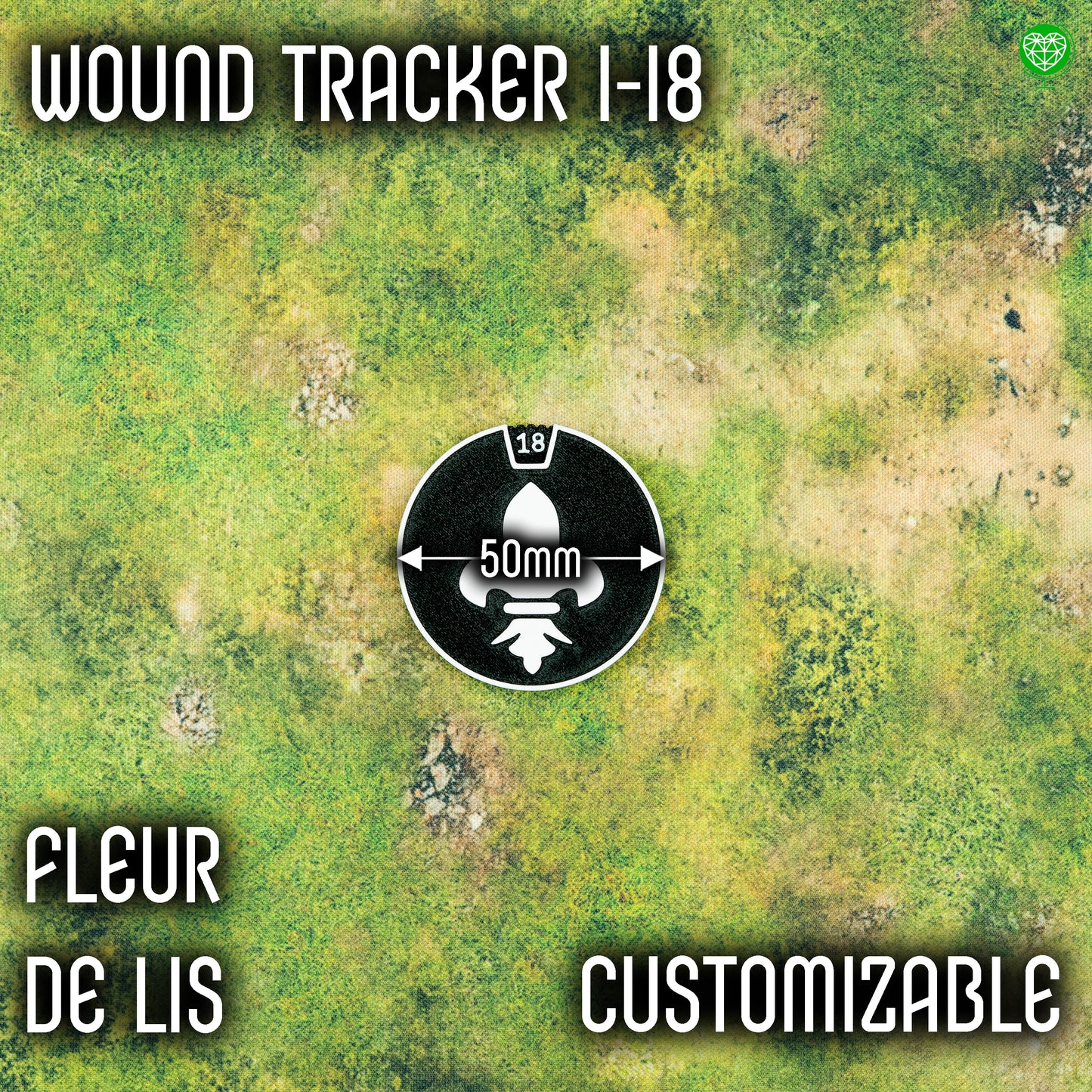 1-18 Wounds Tracker - Fleur de Lis Battle Nuns Style