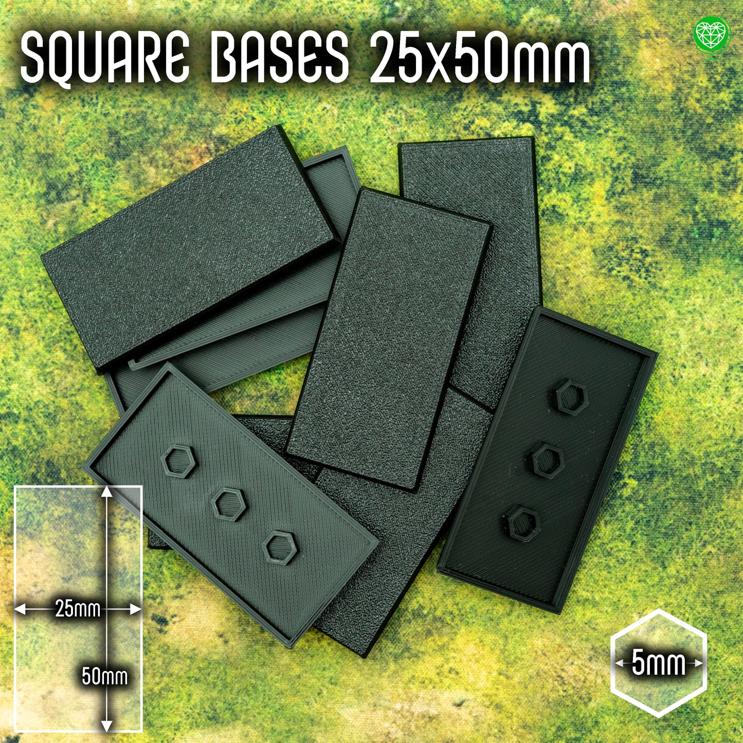 Podstawki 25x50mm kwadratowe