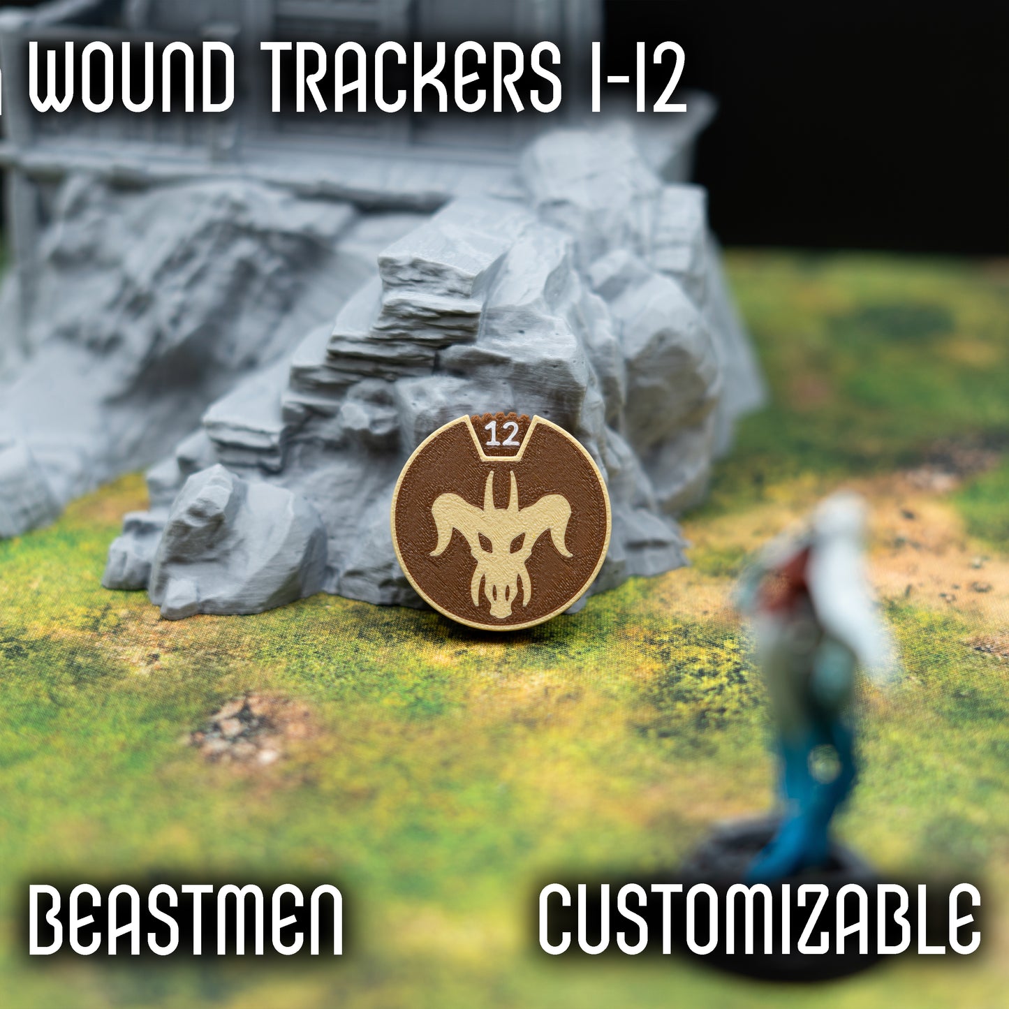 Zestaw znaczników 1-12 ran styl Beastmen