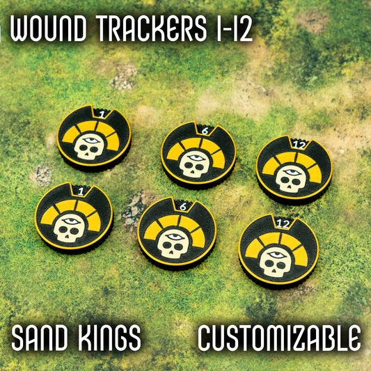 1-12 Wounds Trackers - Sand Kings Style