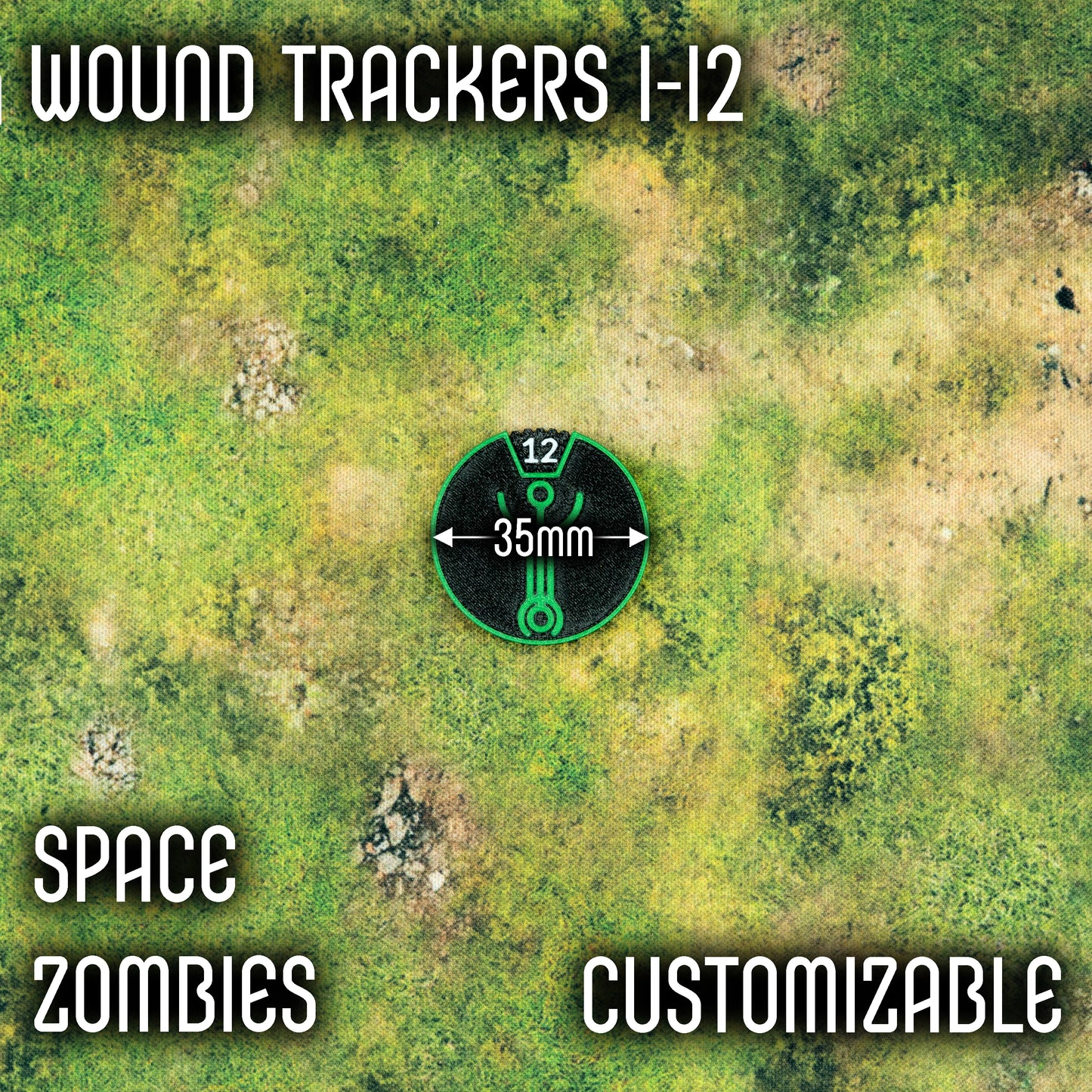 12 wounds tracker for Space Zombies