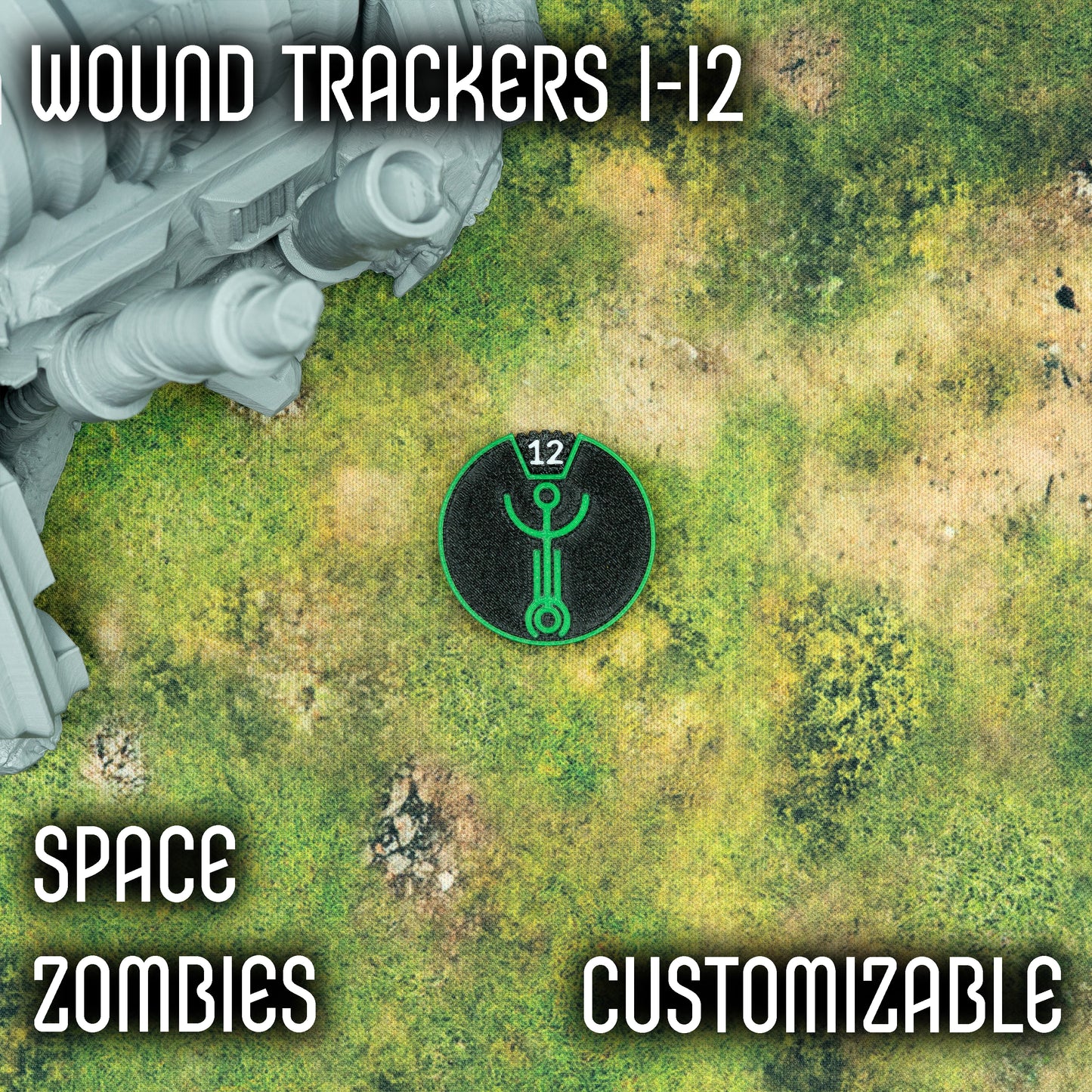 12 wounds tracker for Space Zombies