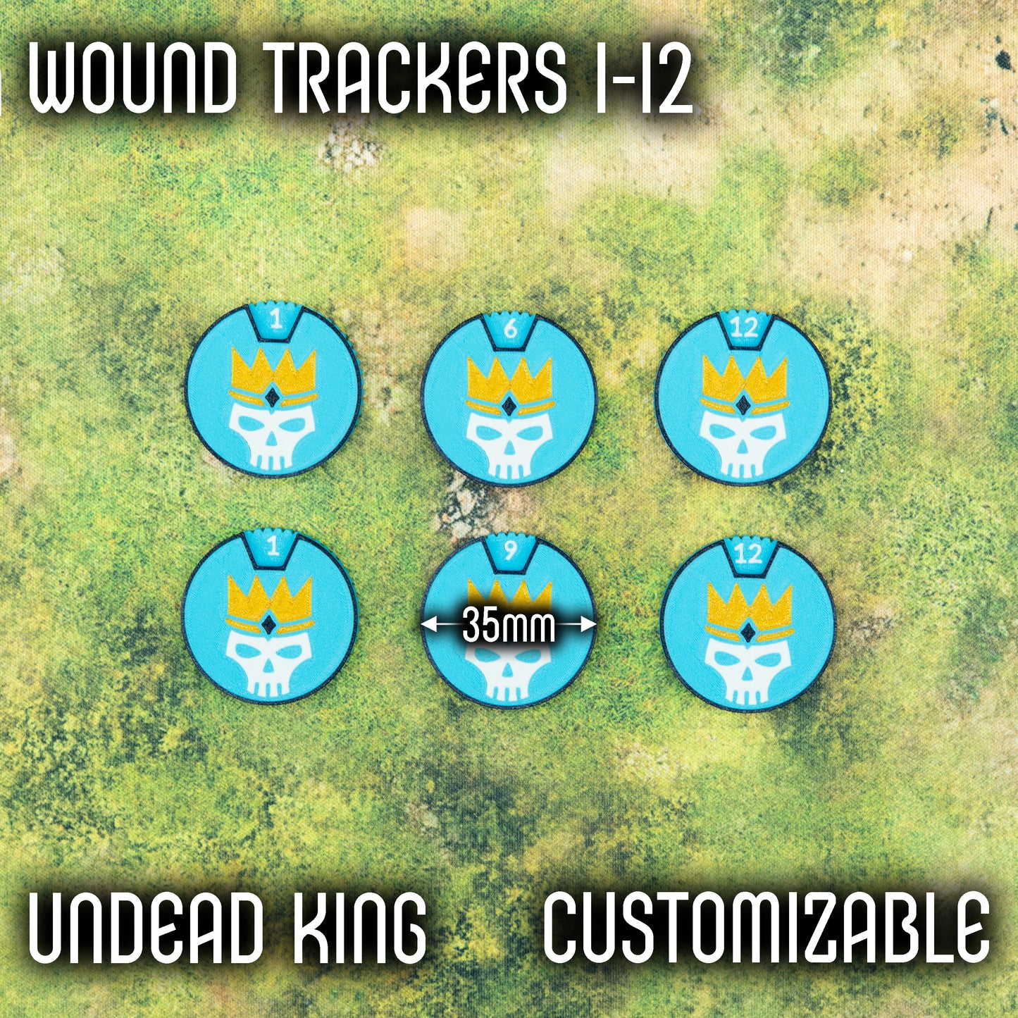Zestaw znaczników 1-12 ran styl Undead King