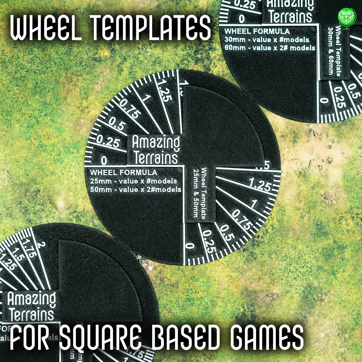 Wheel Templates - 25/50mm, 30/60mm, 40mm and more
