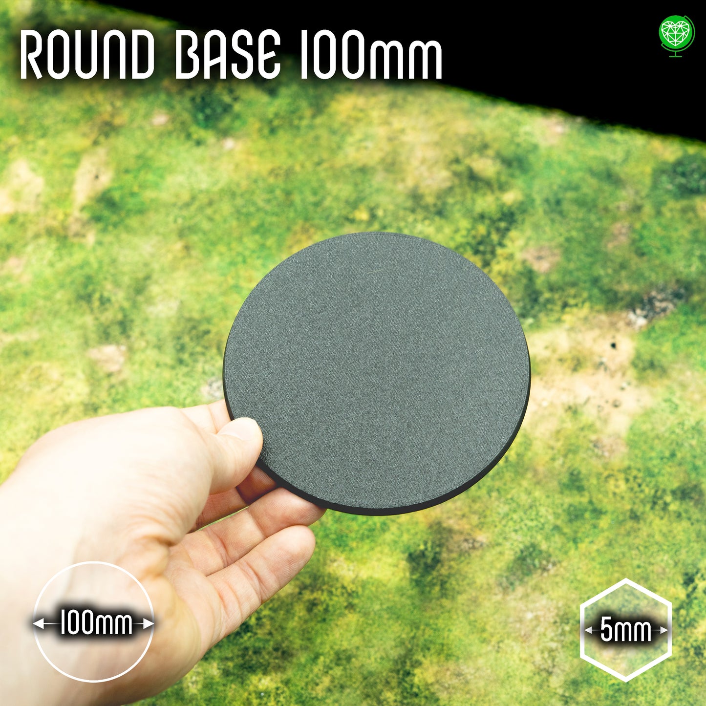 Podstawka 100mm Okragła z miejscami na magnesy