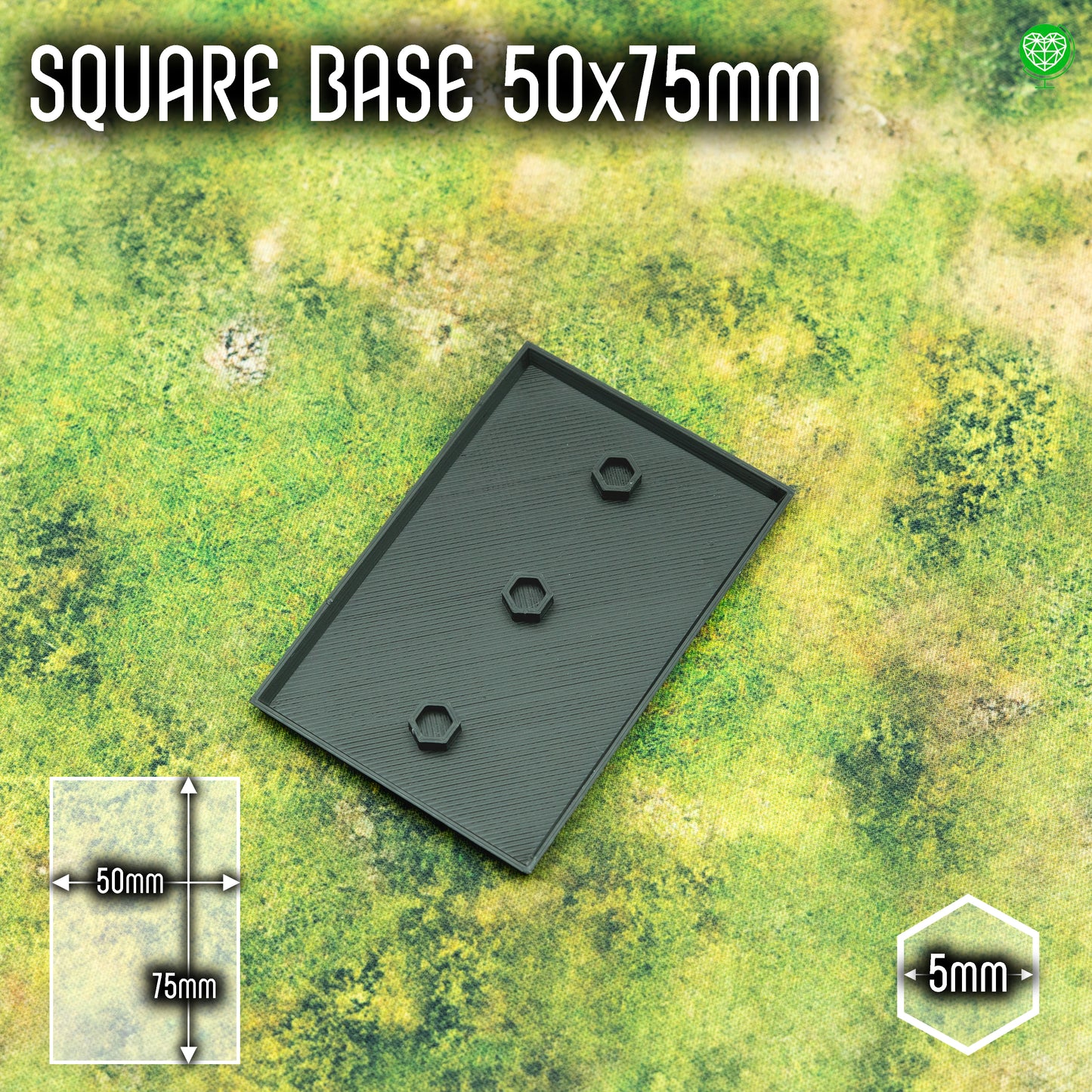 Podstawki kwadratowe - 50x75mm - z miejscem na magnes